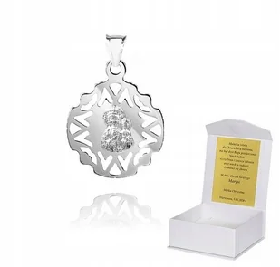 925 Srebrny Medalik Katolicki 925 1,45g 3cm M15 - Biżuteria dla dzieci - miniaturka - grafika 1