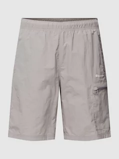 Spodnie sportowe męskie - Bermudy z nadrukiem z logo - grafika 1