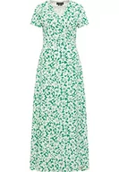 Sukienki - faina Sukienka kopertowa damska 19222814, Zielony biały, L - miniaturka - grafika 1