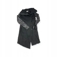 Płaszcze damskie - Płaszcz wełniany damski czarny HELMUT LANG S - miniaturka - grafika 1