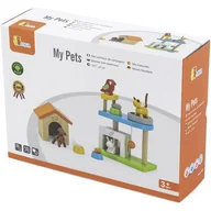 Figurki dla dzieci - Viga Toys Viga Toys VIGA Zwierzęta Domowe Drewniany Plac Zabaw Zestaw 6971608445682 - miniaturka - grafika 1