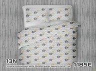 Pościel dla dzieci - Pościel 160x200 1185E Słoniki szare zygzak biały parasol żółty - miniaturka - grafika 1