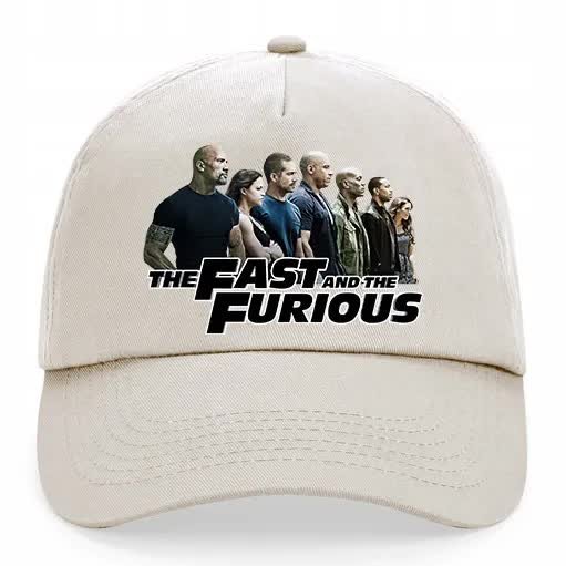 Czapka Beż Daszek Na Wiosnę THE FAST FURIOUS Wzory