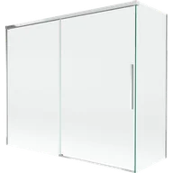 Parawany nawannowe - Mexen Rox parawan nawannowy 2-skrzydłowy rozsuwany 180 + 80 x 150 cm, transparent, chrom - 8C9-180-080-01-00 - miniaturka - grafika 1