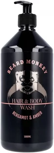 Beard Monkey Hair & Body Wash Bergamot & Amber (1000ml) - Szampony dla mężczyzn - miniaturka - grafika 1