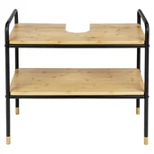 Szafki łazienkowe - Czarno-naturalna bambusowa szafka pod umywalkę 70x60 cm Loft – Wenko - miniaturka - grafika 1