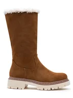 Kozaki damskie - Foreverfolie Kozaki zimowe w kolorze jasnobrązowym - miniaturka - grafika 1