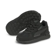 Buty dla dziewczynek - Niemowlęce obuwie sportowe Graviton AC PUMA Black Dark Shadow Gray - miniaturka - grafika 1
