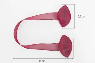 Upinacz dekoracyjny z magnesem owal bordo x2 - Akcesoria do wystroju okien - miniaturka - grafika 1