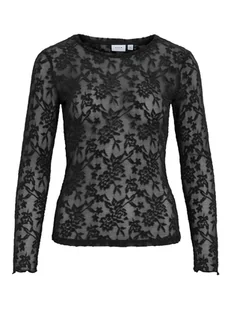 Vila Koszulka "Vizirp" w kolorze czarnym - Swetry damskie - miniaturka - grafika 1