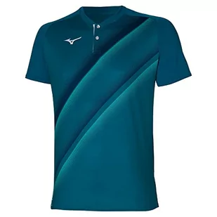 Mizuno Męska koszulka polo Shadow, Harbor Blue, S - Koszulki męskie - miniaturka - grafika 1