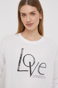 Pepe Jeans longsleeve bawełniany HARLEN kolor biały - Bluzki damskie - miniaturka - grafika 1