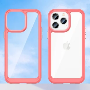 Outer Space Case etui iPhone 14 Pro Max sztywny pokrowiec z żelową ramką czerwony - Etui i futerały do telefonów - miniaturka - grafika 8