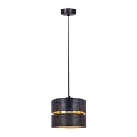 Lampy sufitowe - Czarna lampa wisząca z dwuczęściowym abażurem K-5220 z serii ZIMBO - miniaturka - grafika 1