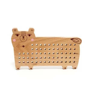 Petit Monkey Drewniana przeplatanka dla dzieci Bear - Zabawki interaktywne dla dzieci - miniaturka - grafika 1