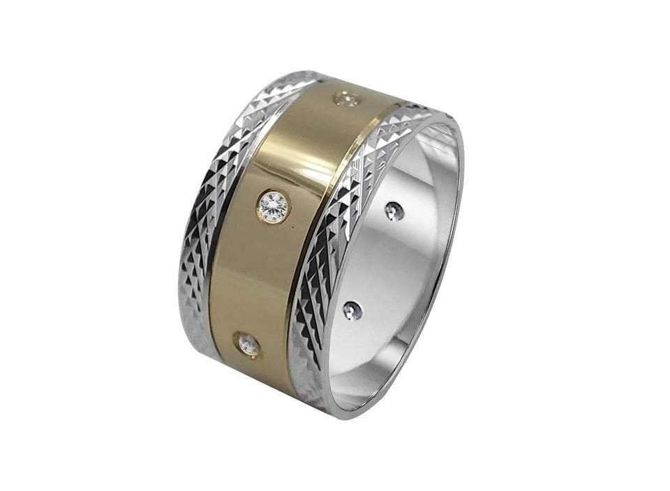 Zaręczynowy pierścionek wzór GK02 szer.9 mm
