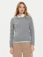 Swetry damskie - Tommy Hilfiger Sweter WW0WW43586 Szary Regular Fit - miniaturka - grafika 1