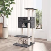 Drapaki dla kotów - Lumarko Drapak dla kota, z sizalowymi słupkami, ciemnoszary, 108,5 cm! - miniaturka - grafika 1
