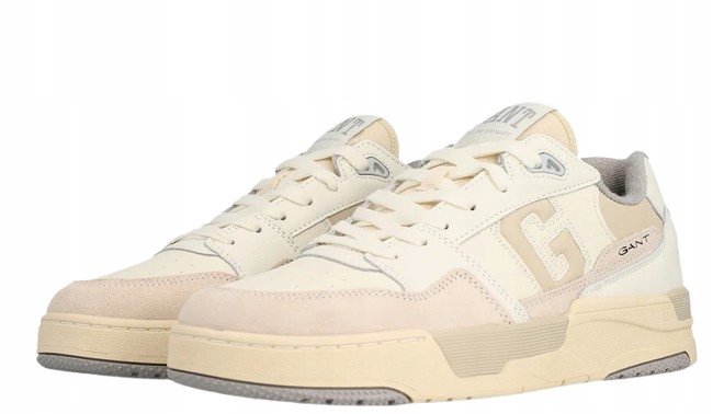 GANT SPORTOWE BUTY W JASNYCH BEŻOWYCH KOLORACH ZE SKÓRĄ 43 JTD