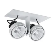 Lampy sufitowe - Italux Spot LAMPA sufitowa PATRIZIO GL7118-2/2X12W 3000K WH+BL podtynkowa OPRAWA LED 24W wpust REFLEKTORKI do zabudowy białe - miniaturka - grafika 1