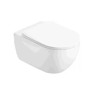 Miski WC - Mexen Carmen miska wc Rimless Tornado z deską wolnoopadającą slim, duroplast, biała połysk - 3088L4000T - miniaturka - grafika 1
