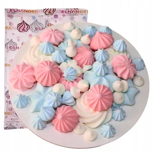 Posypka ozdoby na tort bezy dekoracje urodzinowe kolorowe beziki mix 60g - Dodatki do ciast w proszku - miniaturka - grafika 1