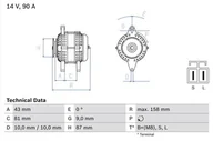 Alternatory - Alternator Bosch 0 986 080 430 - miniaturka - grafika 1