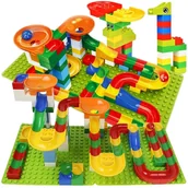 Zabawki konstrukcyjne - Klocki konstrukcyjne, duży tor kulkowy, kulodrom, 108 elementów. - miniaturka - grafika 1