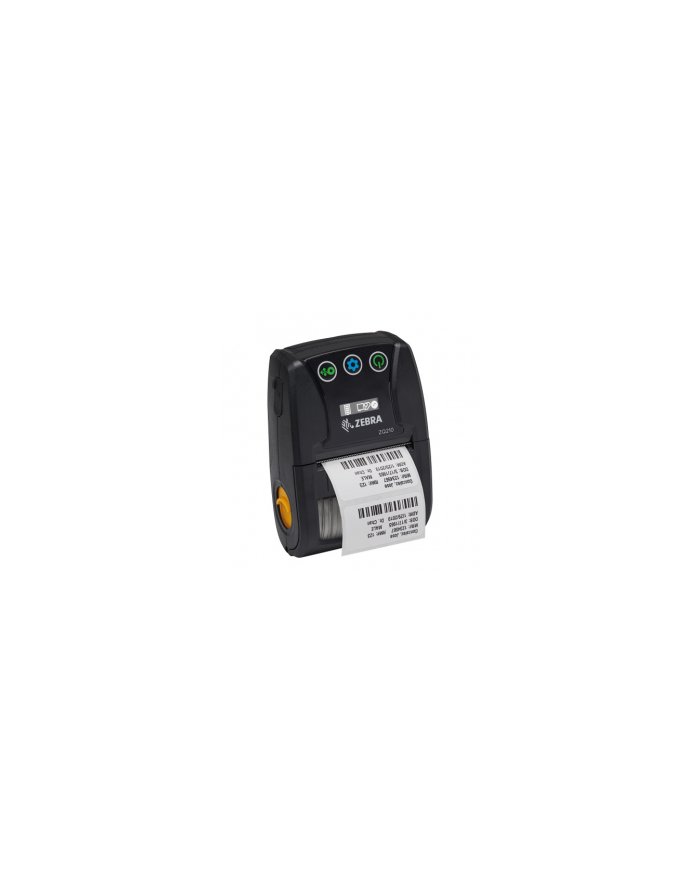 zebra ZQ210, 2.25inch DT Printer, Bluetooth, linerlessprinting, Belt clip, USB cable, English/Latin/Cyrillic