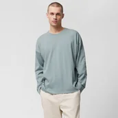 Koszulki męskie - Męski longsleeve z nadrukiem Outhorn OTHWSS24TLONM280 - morski - miniaturka - grafika 1