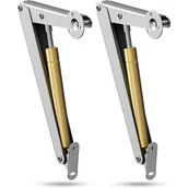 Zawiasy, okucia i inne akcesoria - Zawias sprężynowy z amortyzatorem gazowym – zawias podtrzymujący – odpowiedni do szafek uchylnych i wiszących (2 sztuki 80N) - miniaturka - grafika 1