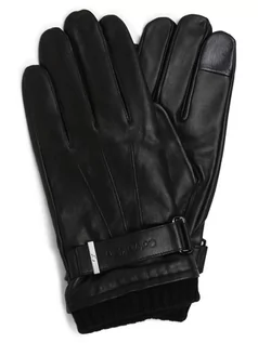 Rękawiczki - Calvin Klein - Skórzane rękawiczki męskie, czarny - grafika 1