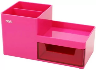 Różowy organizer na biurko Deli z szufladką - Przyborniki na biurko - miniaturka - grafika 1