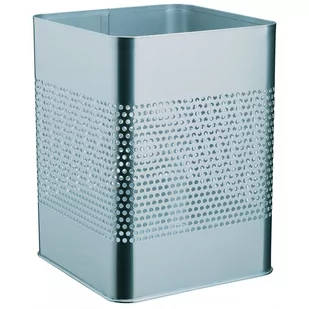 Kosz na śmieci DURABLE metalowy kwadratowy z perforacją 165mm srebrny 18,5l - Kosze na śmieci - miniaturka - grafika 1
