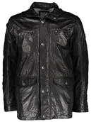 Kurtki męskie - Bugatti Skórzana kurtka w kolorze czarnym - miniaturka - grafika 1