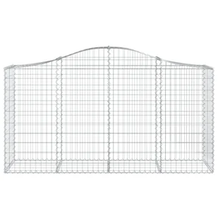 VIDAXL Kosze gabionowe, 9 szt, 200x50x100/120 cm, galwanizowane żelazo - Ogrodzenia - miniaturka - grafika 5