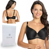 Biustonosze - Biustonosz bezszwowy Gaia 1082 GAJA czarny 80G - miniaturka - grafika 1