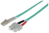 Patchcordy - Intellinet Network Solutions LWL Anschlusskabel LC/SC 3m Multimode OM3 aqua 750165 - miniaturka - grafika 1