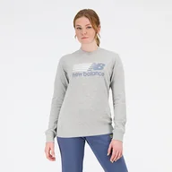 Bluzy damskie - Bluza damska New Balance WT31816AG  szara - miniaturka - grafika 1