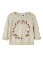 Bluzy i sweterki niemowlęce - name it Sweter "Opair" w kolorze beżowym - miniaturka - grafika 1
