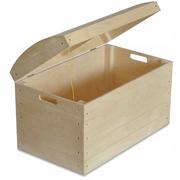 Dekoratorstwo - Creative Deco XXL drewniany kufer piracki skrzynia pudełko, 56,5 x 33 x 36,5 cm - miniaturka - grafika 1