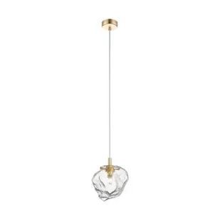Zuma Line LAMPA wisząca ROCK P0488-01F-U8AC szklana OPRAWA nieregularny ZWIS modernistyczny złoty przezroczysty P0488-01F-U8AC - Lampy sufitowe - miniaturka - grafika 1