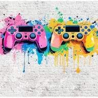 Fototapety - Fototapeta Dla Dzieci Chłopca Pady Gamingowe Graffiti 400x280 cm Tapeta Do Pokoju Dziecięcego Na Flizelinie - miniaturka - grafika 1