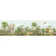 Wyposażenie pokoiku dziecięcego - Dekoracyjny pas samoprzylepny Jungle, 500 x 13,8 cm - miniaturka - grafika 1