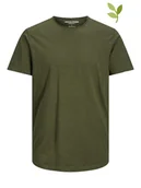 Koszulki męskie - Jack & Jones Koszulka "Basher" w kolorze khaki - miniaturka - grafika 1