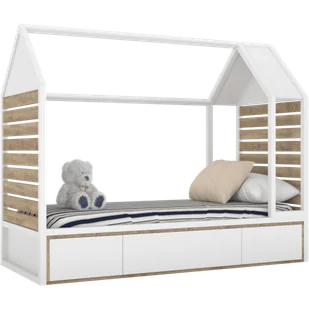 Łóżko domek 90x200 białe tutu white - Szafy i szafki dla dzieci - miniaturka - grafika 1