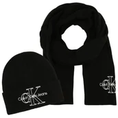 Czapki damskie - Calvin Klein Jeans komplet zimowy damski czapka i szalik K60K608858-BDS - miniaturka - grafika 1