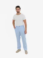 Spodnie męskie - Lniane spodnie SUNSET blue sky - miniaturka - grafika 1