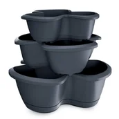 Donice - Prosperplast RESPANA TRIO Doniczka Kaskada 47 cm, antracyt DRET123S 5905197978994 - miniaturka - grafika 1