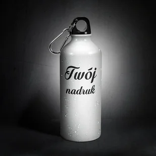 Bidon turystyczny biały 600 ml z Twoim nadrukiem - Butelki termiczne - miniaturka - grafika 1